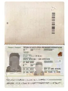 Example: passport photo page